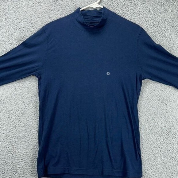 Eddie Bauer Active Travex T-Shirt Mens Small Navy Base‎ Layer Turtleneck NEW Q21 - Picture 1 of 10